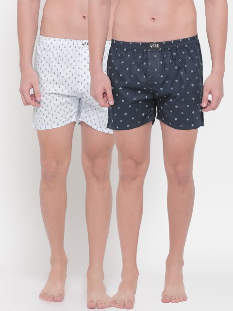 

WITH Men Pack of 2 Printed Boxers WB47-WB48, Navy blue