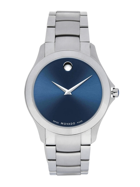 

MOVADO Men Blue & Silver-Toned Swiss-Made Analogue Watch 607033