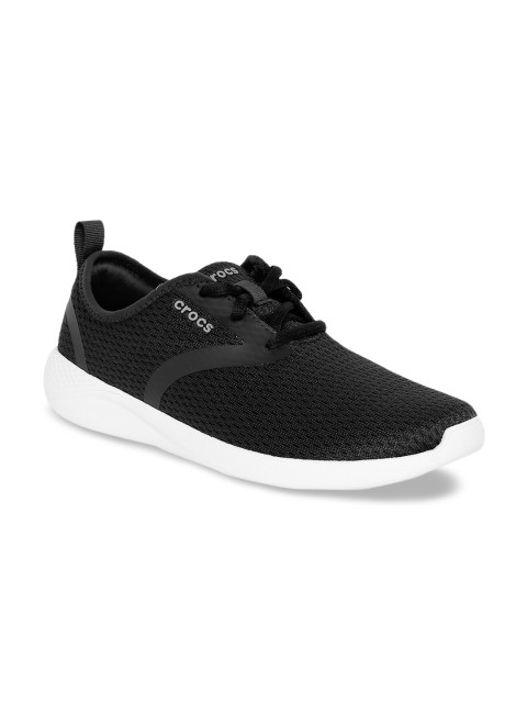 

Crocs Literide Men Black Woven Design Sneakers