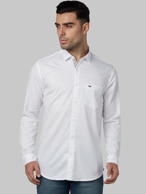 

Park Avenue Men White Slim Fit Solid Casual Shirt