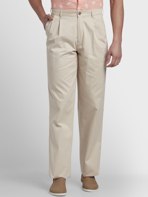 

ColorPlus Men Beige Original Regular Fit Solid Regular Trousers