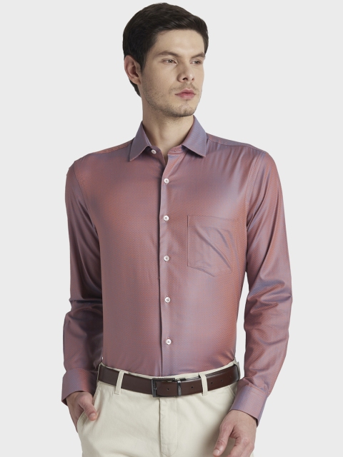 

ColorPlus Men Orange Tailored Fit Printed Casual Shirt