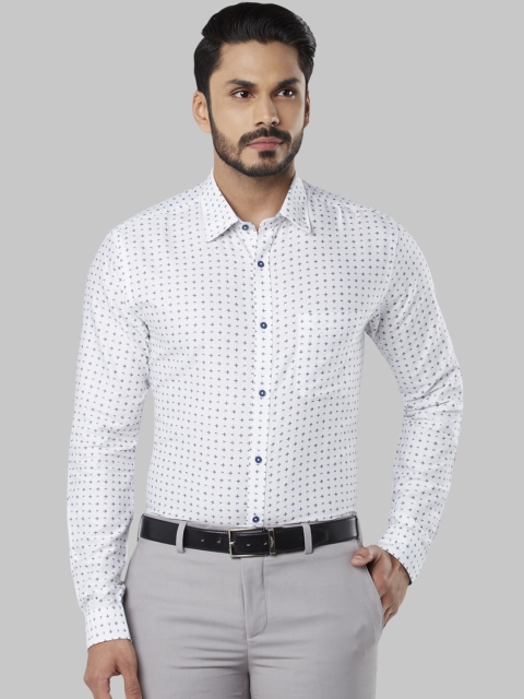 

Next Look Men White Regular Fit Printed Formal Shirt