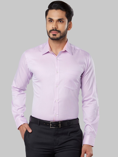 

Next Look Men Pink Slim Fit Self Design Formal Shirt
