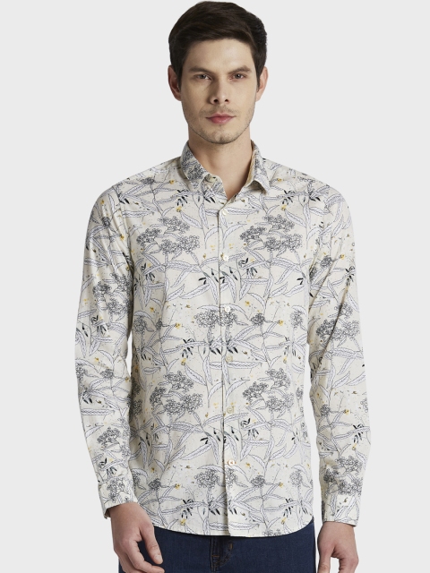 

ColorPlus Men Beige Regular Fit Printed Casual Shirt