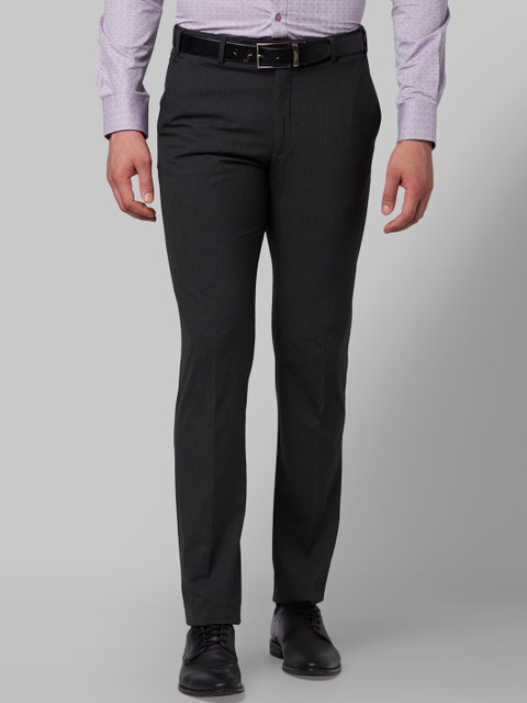 

Park Avenue Men Grey Slim Fit Solid Formal Trousers