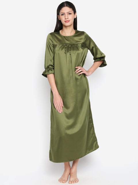 

Oxolloxo Green Solid Nightdress S19380WNW002