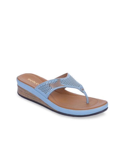 

Healers Women Blue Solid T-Strap Flats