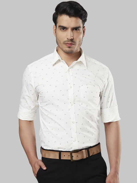 

Next Look Men White Slim Fit Printed Formal Shirt