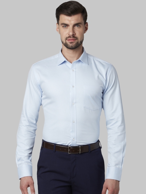 

Park Avenue Men Blue Slim Fit Self Design Formal Shirt