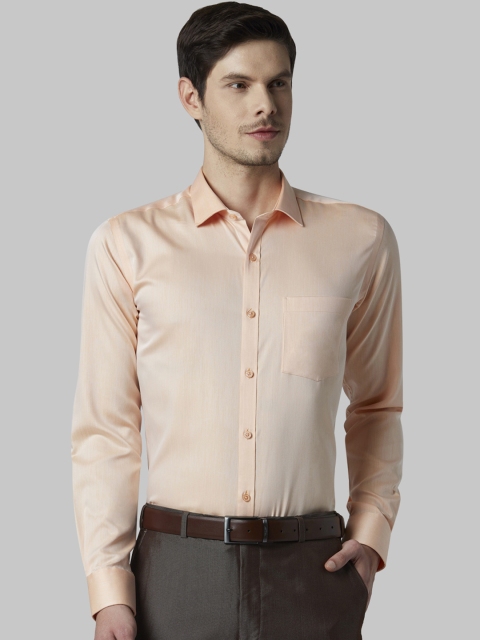 

Park Avenue Men Peach-Coloured Slim Fit Solid Formal Shirt