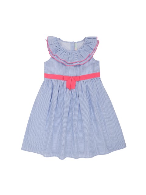

Pantaloons Junior Girls Blue Fit and Flare Dress