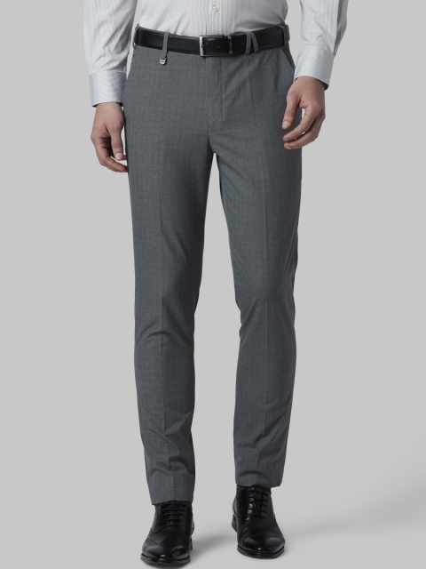 

Park Avenue Men Grey Regular Fit Solid Formal Trousers