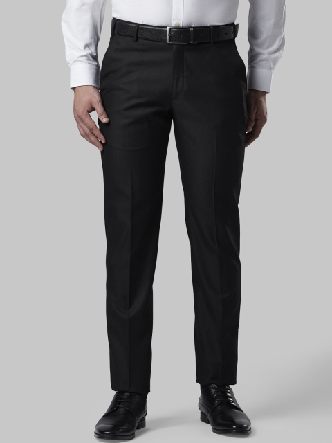 

Next Look Men Black Slim Fit Solid Formal Trousers