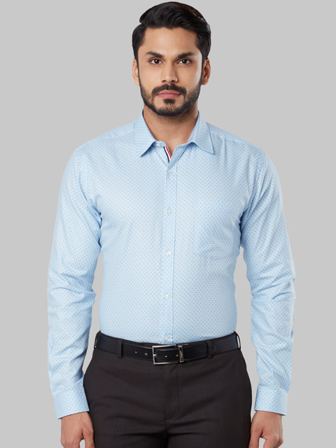

Next Look Men Blue Slim Fit Printed Formal Shirt