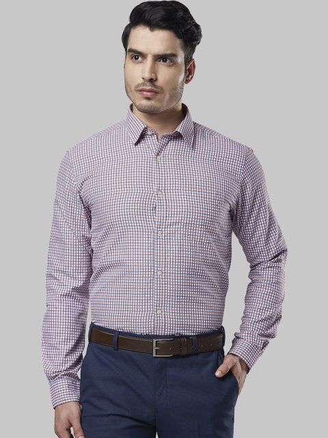 

Next Look Men Red & White Regular Fit Checked Formal Shirt