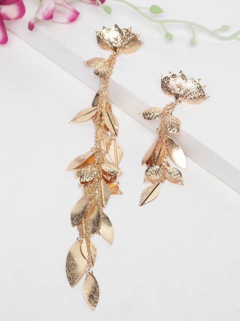 

AVANT-GARDE PARIS Gold-Toned Contemporary Drop Earrings