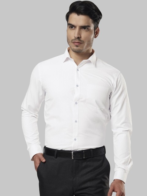 

Next Look Men White Slim Fit Self Design Formal Shirt