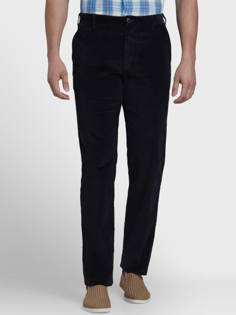 

ColorPlus Men Blue Regular Fit Solid Regular Trousers