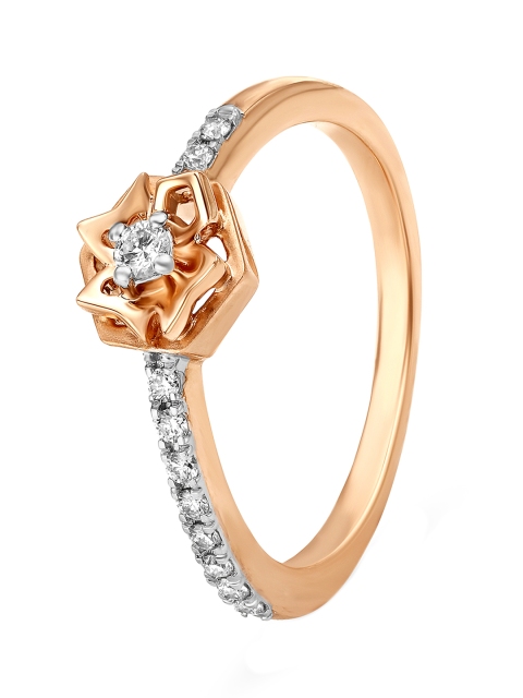 

Mia by Tanishq Women 14KT Rose Gold Finger Ring with Diamonds