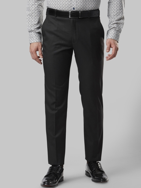 

Next Look Men Black Slim Fit Solid Formal Trousers