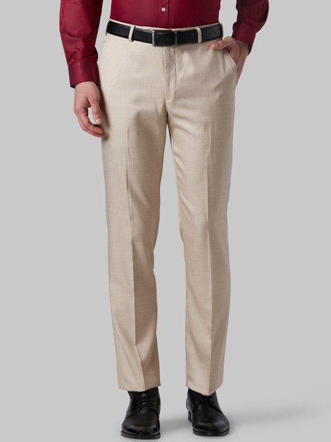 

Park Avenue Men Brown Regular Fit Solid Formal Trousers