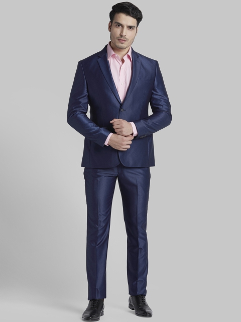 

Parx Men Blue Solid Regular-Fit Single-Breasted Suit