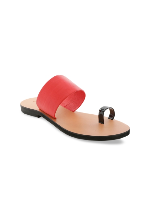 

London Rag Women Red Solid One Toe Flats