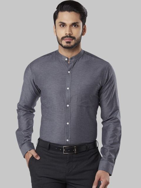 

Next Look Men Grey Slim Fit Self Design Formal Shirt