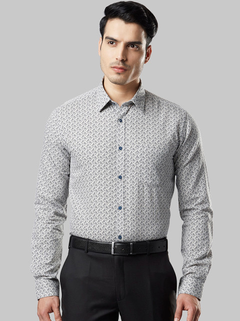 

Next Look Men Grey Regular Fit Printed Formal Shirt