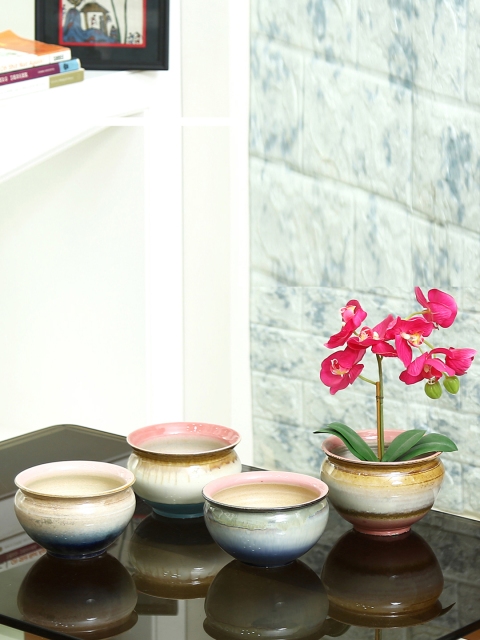

Aapno Rajasthan Multicoloured Ceramic Planter, Multi