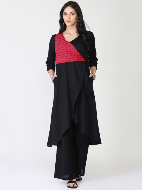 

Abhishti Women Black Printed Kurta with Palazzos