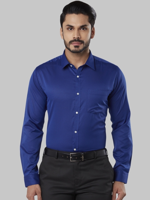 

Next Look Men Blue Slim Fit Self Design Formal Shirt