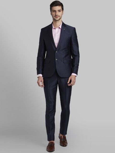 

Parx Men Navy Blue Solid Regular-Fit Single-Breasted Suit