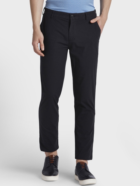 

ColorPlus Men Black Regular Fit Solid Regular Trousers