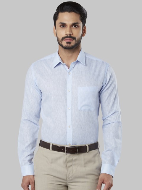

Next Look Men Blue Slim Fit Self Design Formal Shirt