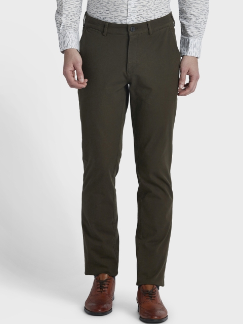 

ColorPlus Men Green Regular Fit Solid Regular Trousers