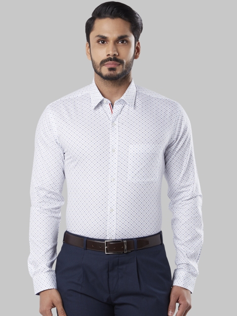 

Next Look Men Blue & White Slim Fit Printed Formal Shirt