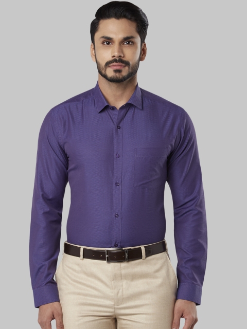

Next Look Men Purple Slim Fit Self Design Formal Shirt