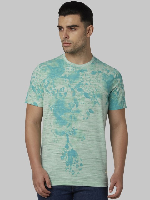 

Park Avenue Men Green Printed Round Neck T-shirt