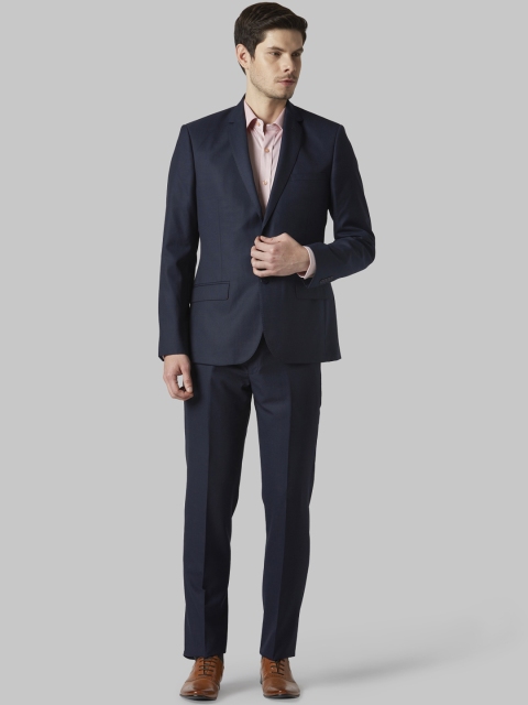 

Park Avenue Men Blue Solid Regular-Fit Single-Breasted Suit