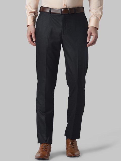 

Park Avenue Men Black Regular Fit Solid Formal Trousers