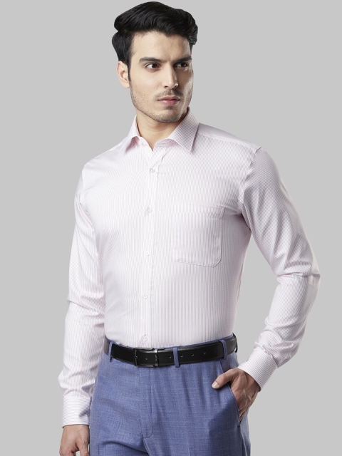 

Raymond Men Pink Regular Fit Striped Formal Shirt