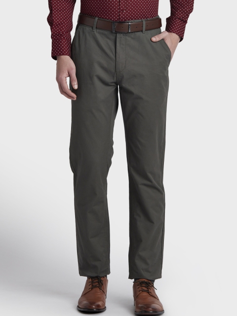 

ColorPlus Men Grey Regular Fit Solid Regular Trousers