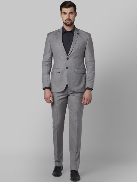

Park Avenue Men Grey Solid Regular-Fit Single-Breasted Suit