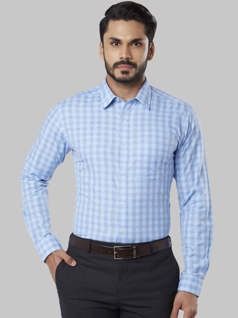 

Next Look Men Blue Regular Fit Checked Formal Shirt