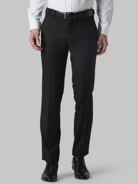 

Park Avenue Men Black Slim Fit Solid Formal Trousers