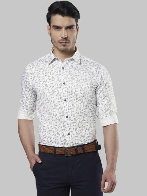 

Next Look Men White Regular Fit Printed Formal Shirt
