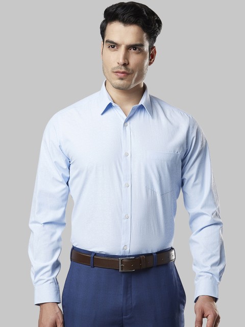 

Next Look Men Blue Slim Fit Self Design Formal Shirt