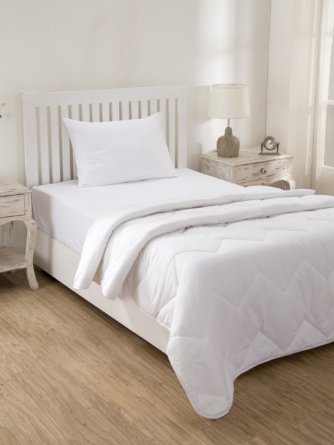 

MASPAR White Printed Single Bed Duvet Cover